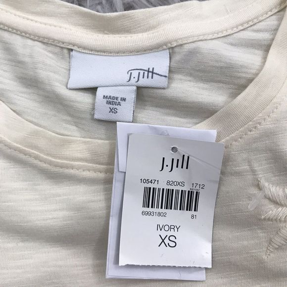 J. Jill XS Ivory Embroidered & Beaded Knit Tunic New - Picture 5 of 9